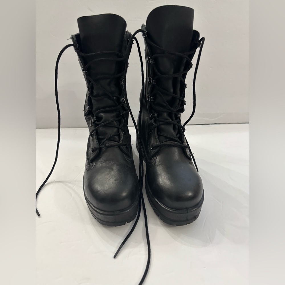 Black Lace-Up Tactical Boots